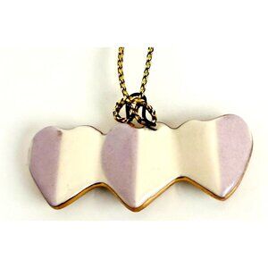 LENOX Valentine's Day Mini Ornament "Three Connected Hearts" From Retired Set